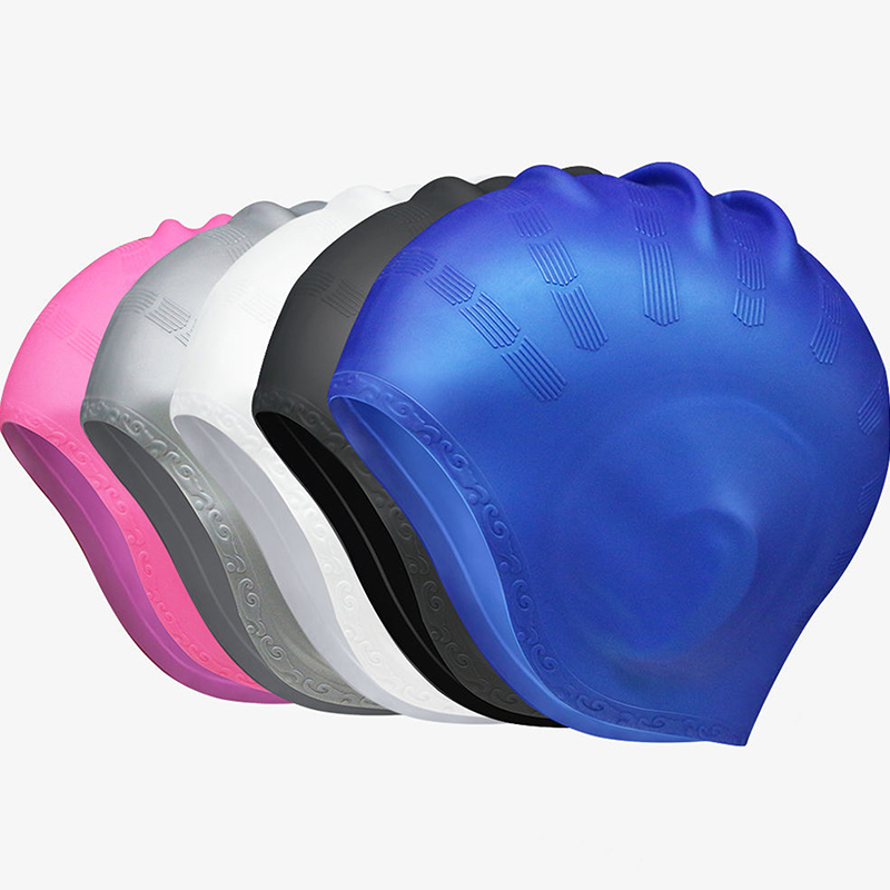 Swim Hat Silicone - 【F】성인용 고탄성 수영모, 남녀 공용, 방수