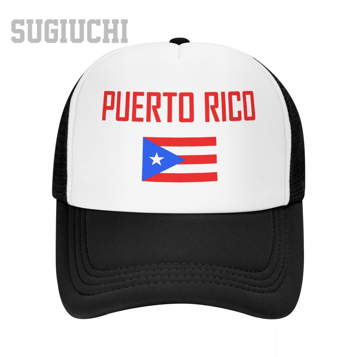 Trucker Cap Mesh - 남녀공용 메쉬 캡 모자 푸에르토리코 국기