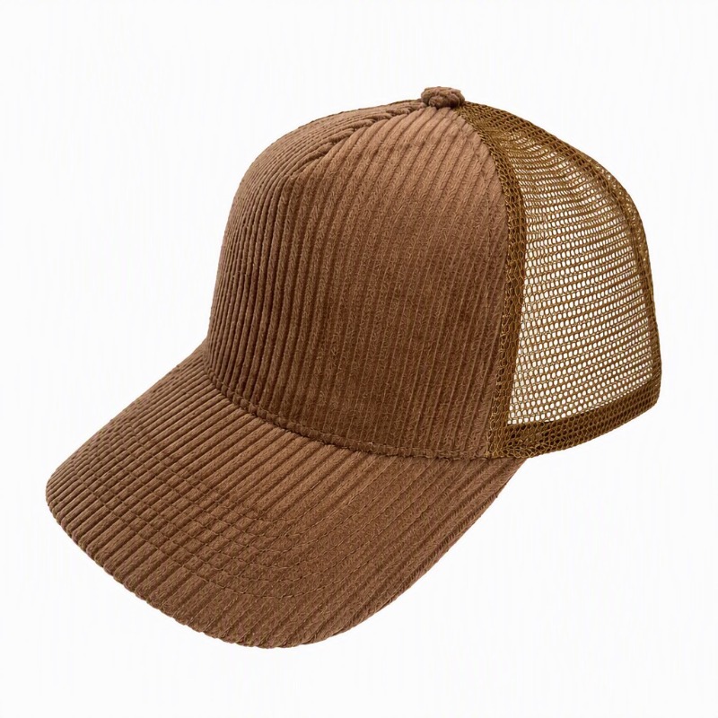맞춤형 자수 로고가 들어간 5패널 단색 코듀로이 메쉬  - Corduroy Cap 5 Panel 리뷰 및 가격
