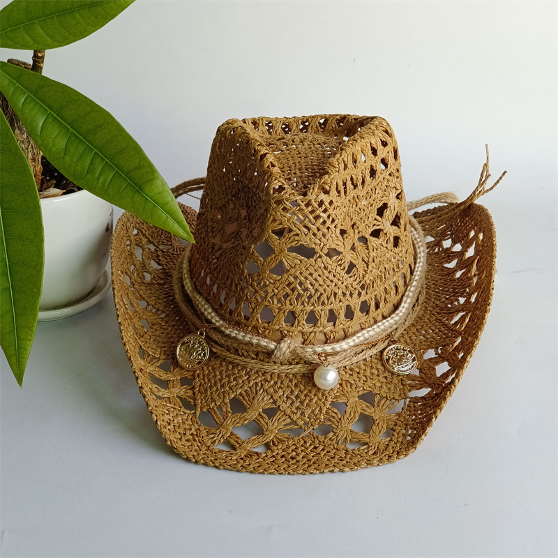 여성 남성용 스트로 웨스턴 카우보이 모자 클래식 빈티지 - Cowboy Hat Straw 리뷰 및 가격